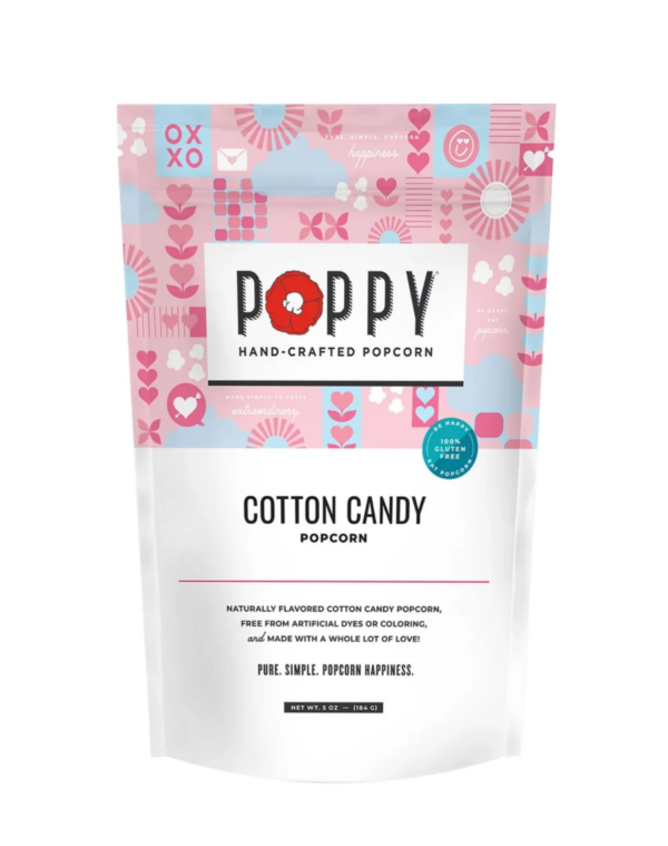 poppy popcorn cotton candy